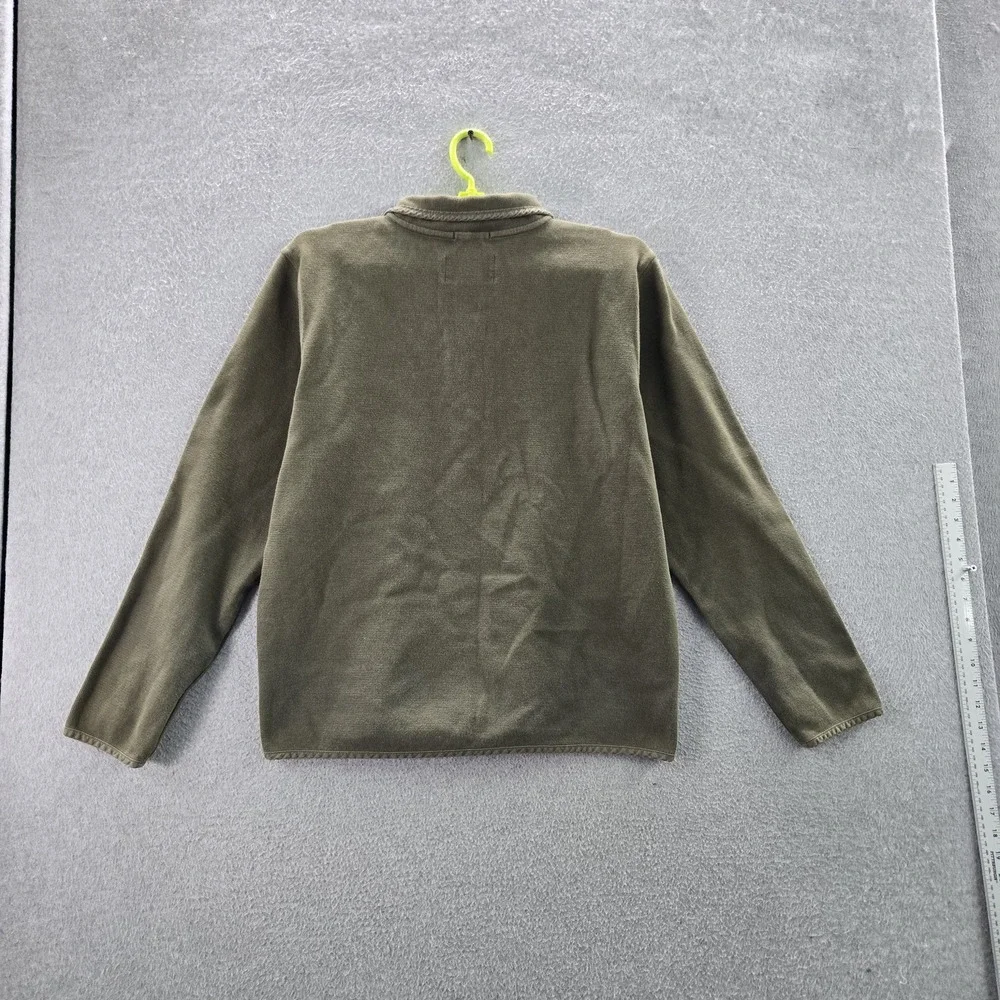 REI Cooperative Men Sweater LARGE Green Cotton Nylon‎ Gorpcore Collar